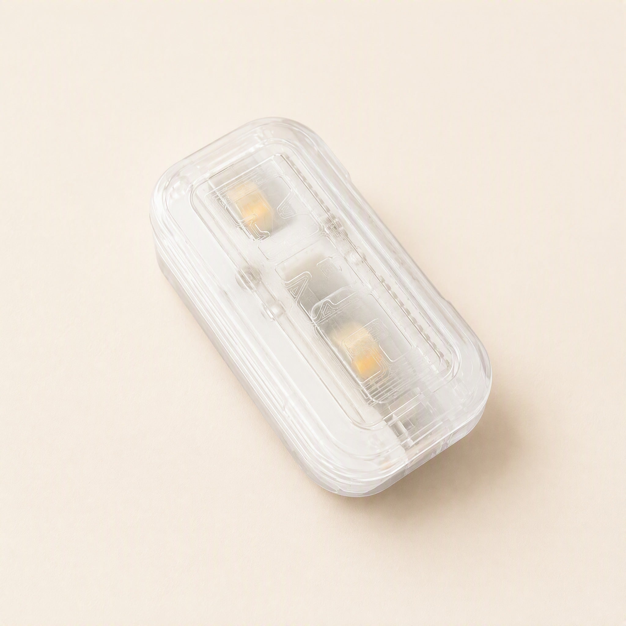 Transparent fidget slider visible PCB white background