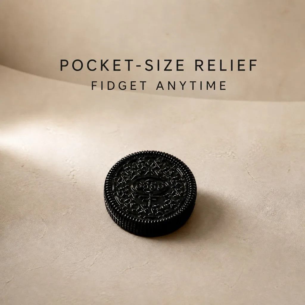 Spinning Fidget Slider – Silent Pocket-Size Stress Relief Toy (Black)