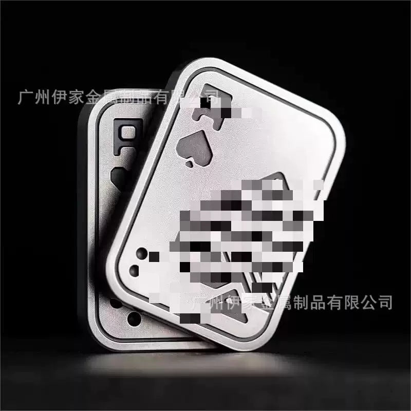 Metal EDC Fidget Toy - Push Card Spinner - View 3