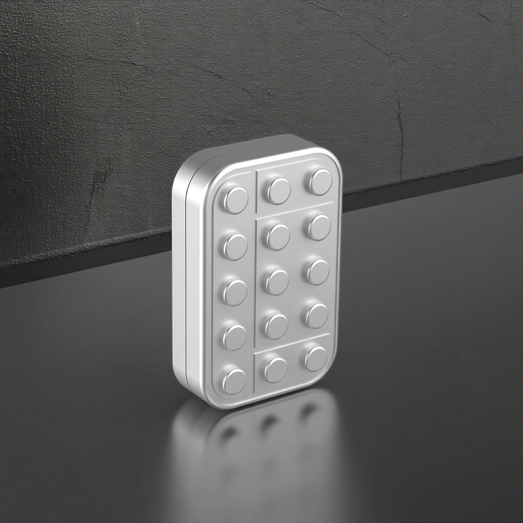 Magnetic Fidget Slider – Brick-Shaped Metal EDC, Smooth Glide, 74g