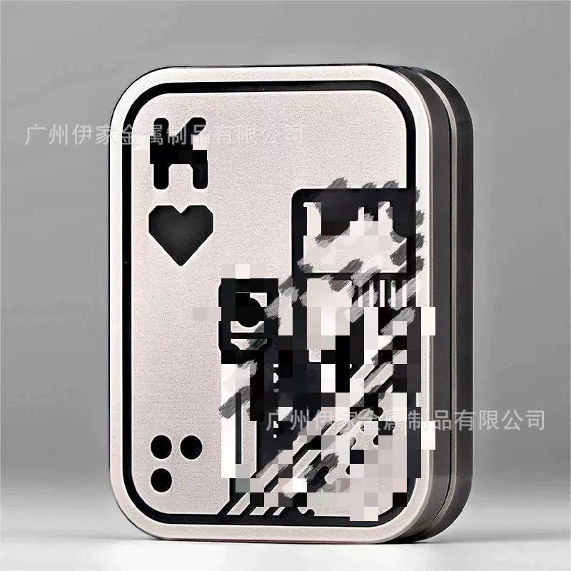 Metal EDC Fidget Toy - Push Card Spinner - View 1