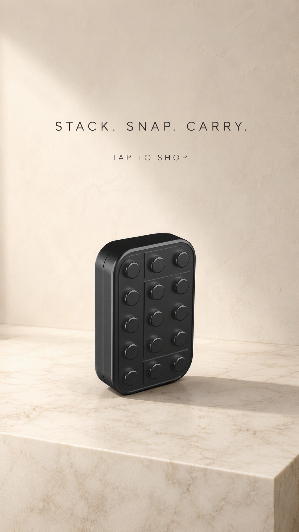 Magnetic Fidget Slider – Brick-Shaped Metal EDC, Smooth Glide, 74g