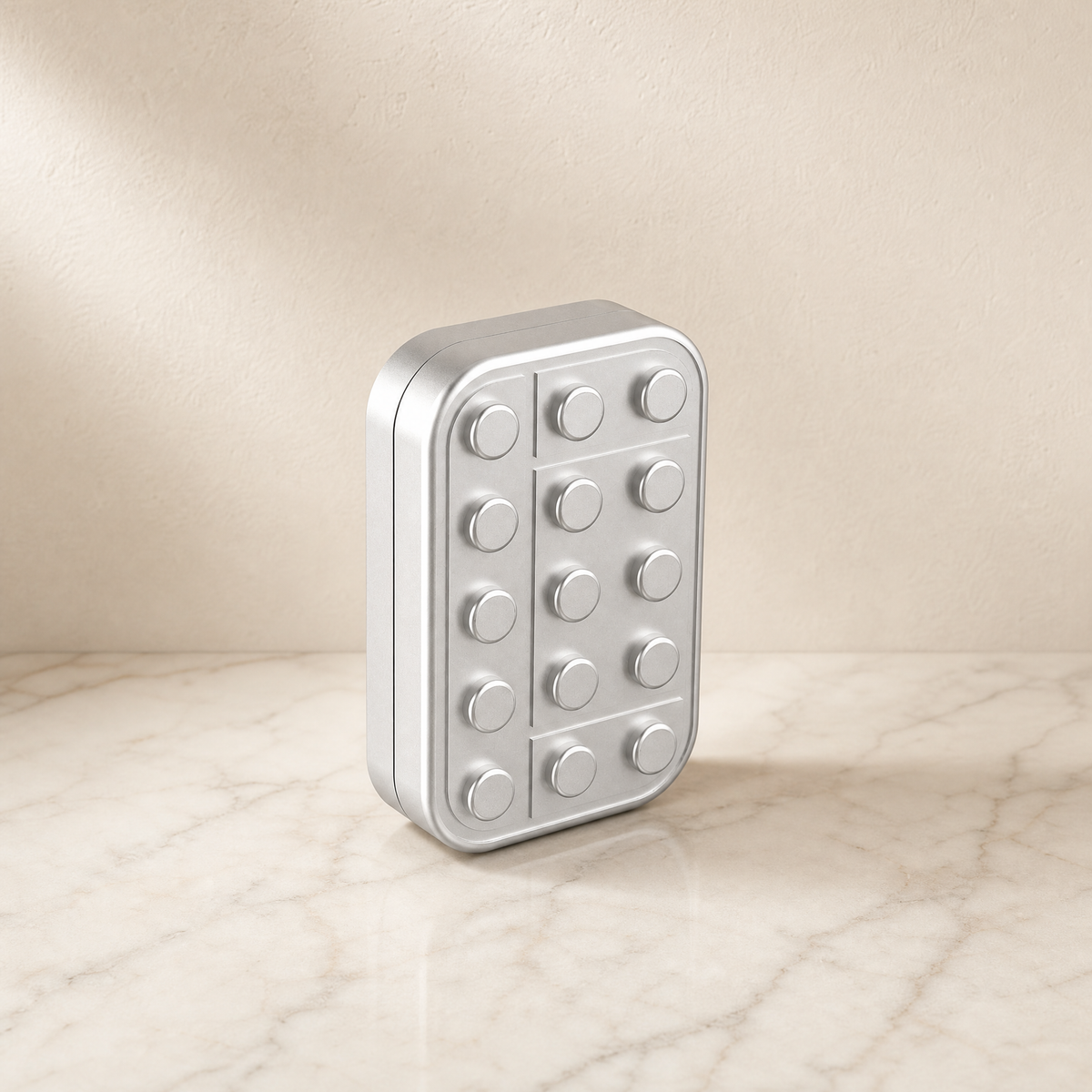 Magnetic Fidget Slider – Brick-Shaped Metal EDC, Smooth Glide, 74g