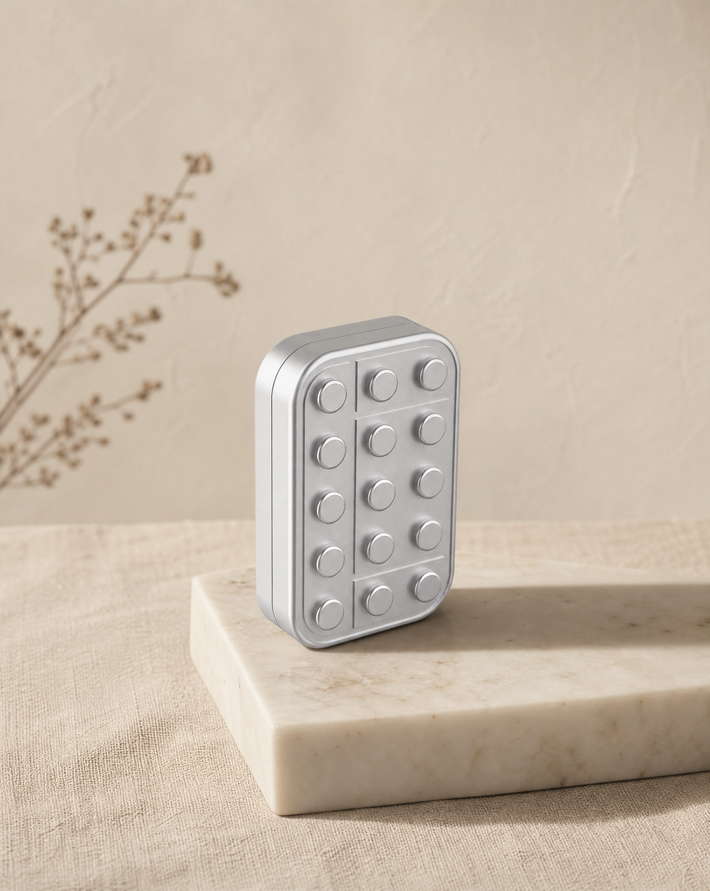 Magnetic Fidget Slider – Brick-Shaped Metal EDC, Smooth Glide, 74g