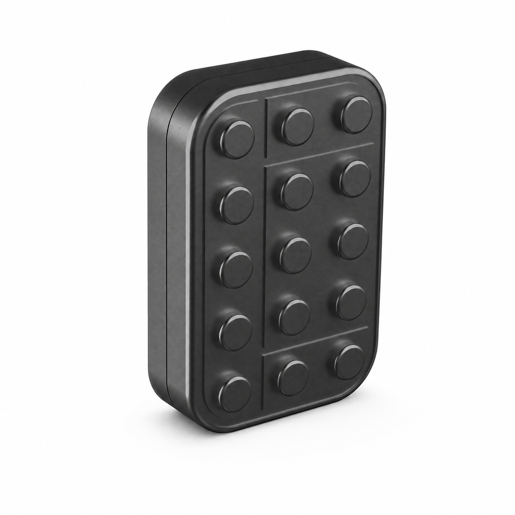 Magnetic Fidget Slider – Brick-Shaped Metal EDC, Smooth Glide, 74g