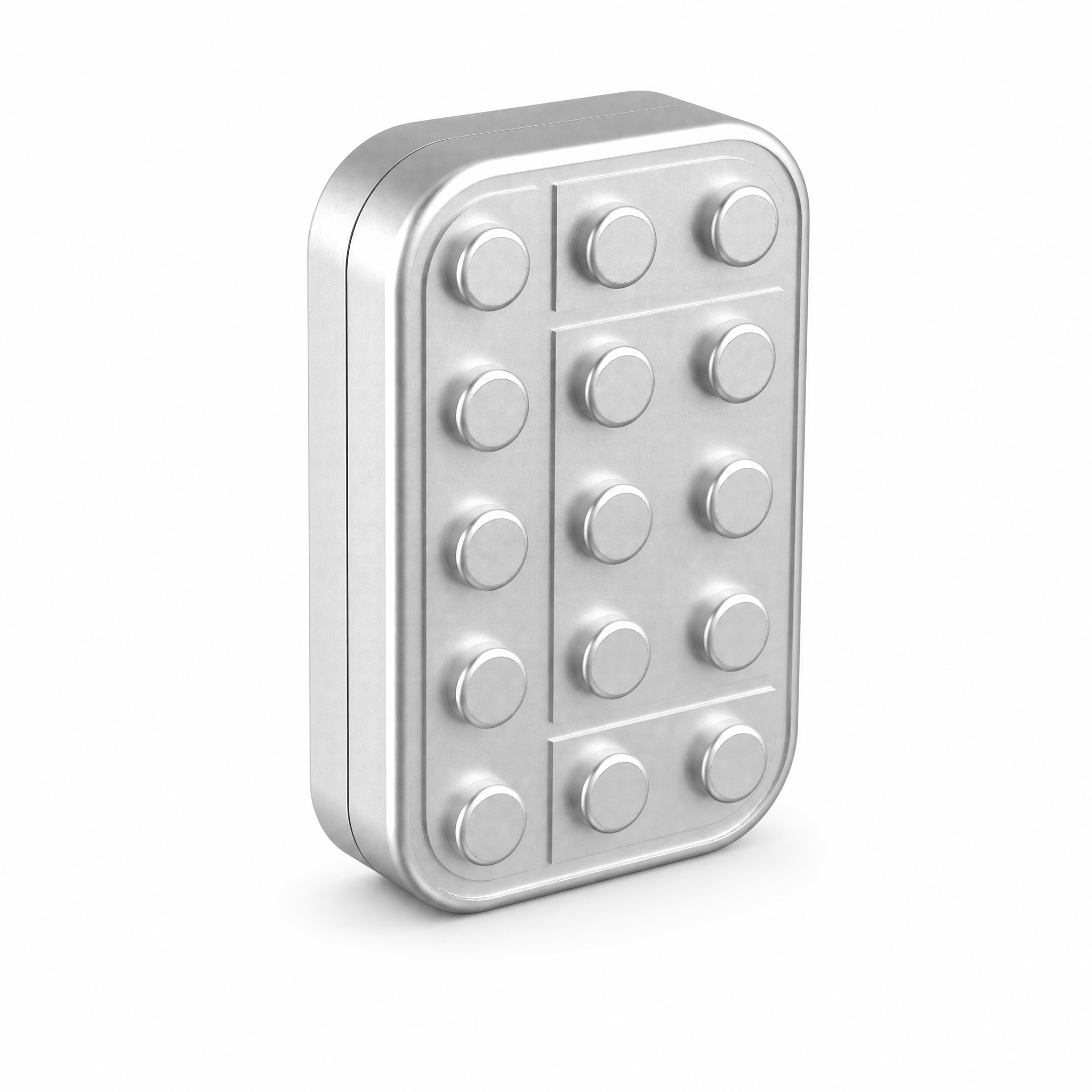 Magnetic Fidget Slider – Brick-Shaped Metal EDC, Smooth Glide, 74g