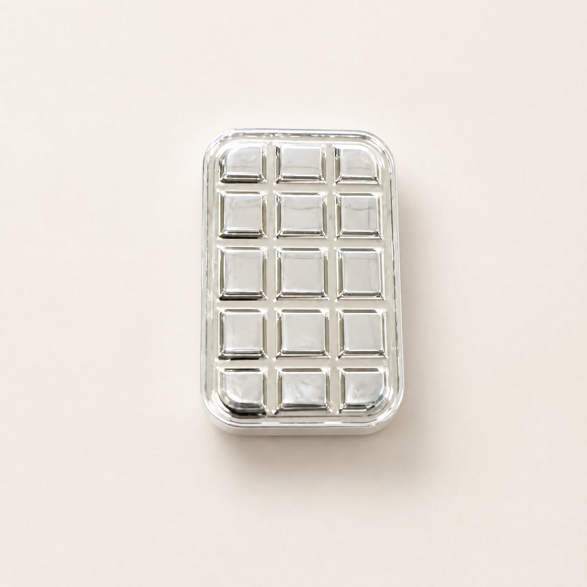 Bright Silver metal fidget slider grid bar
