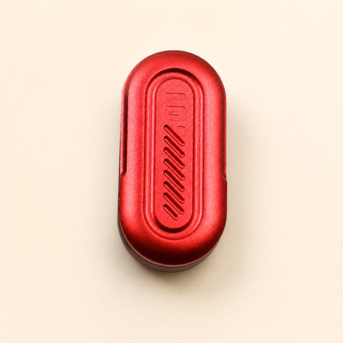 Capsule fidget slider red pill-shaped metal EDC