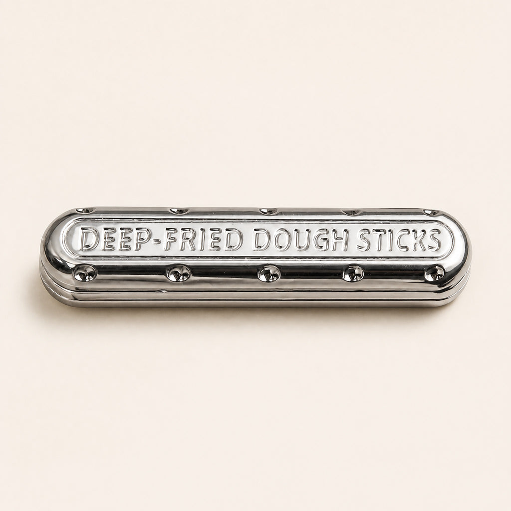 Pill fidget bar silver metal EDC keychain