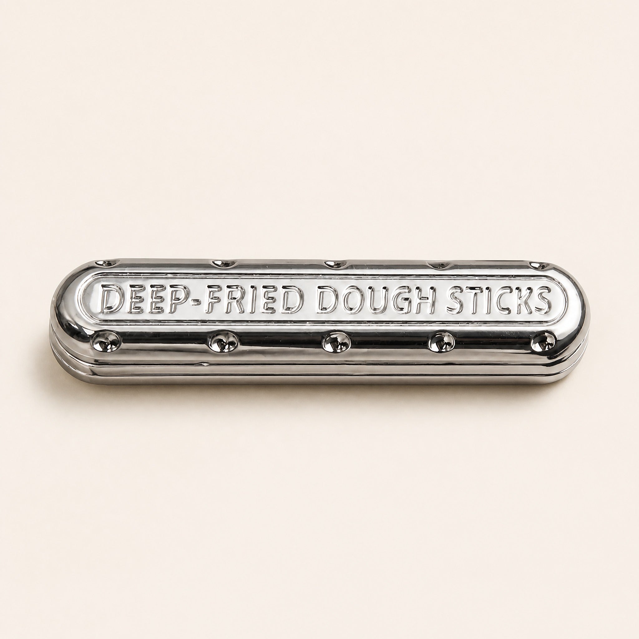 Pill fidget bar silver metal EDC keychain