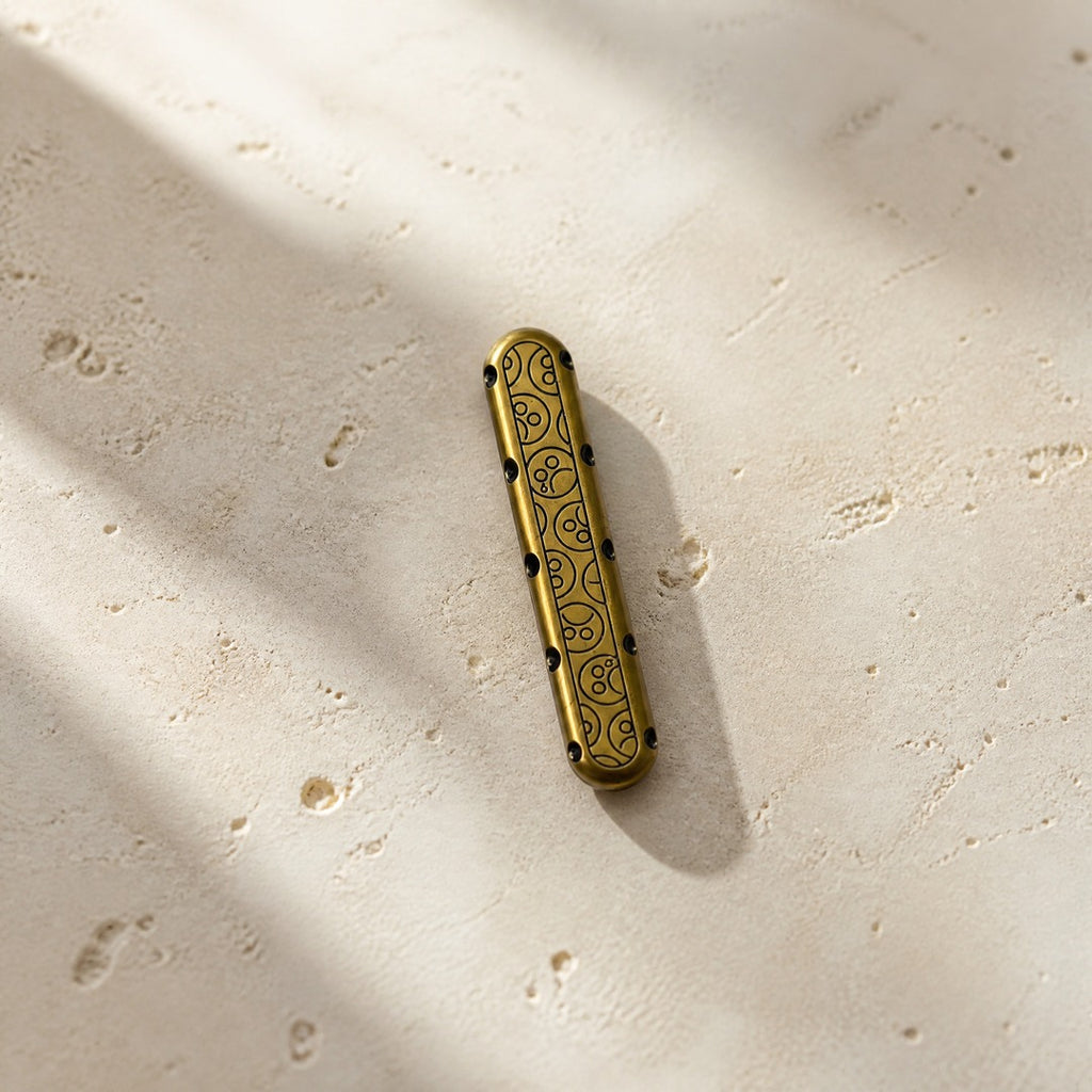 Pill fidget bar metal EDC keychain social media square